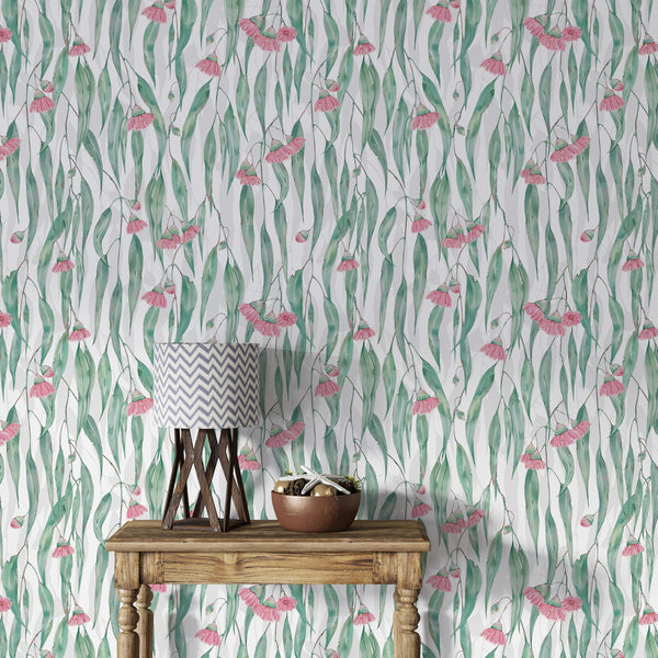 Boho floral wallpaper - peel and stick removable design for nursery and kids room by Igibee