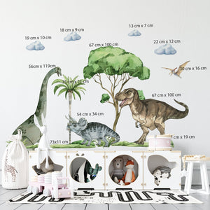 Dinosaurs wall sticker - Roaming Dinosaurs