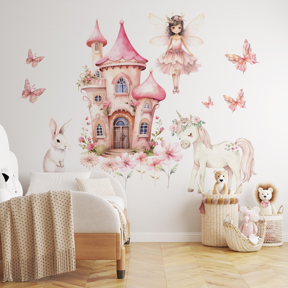 dreamy fairy stickers, wall stickers for girls room, wall decals for baby girls, baby room fairy decor, whimsical wall stickers, fairy tale princess decal, enchanted nursery wall stickers, pastel fairy wall decals, glitter fairy wall decals, magical wall stickers, stars fairy wall decor, kids fairy tale wall decals, toddler fairy room decor, fairy mural decals, girl playroom decor,