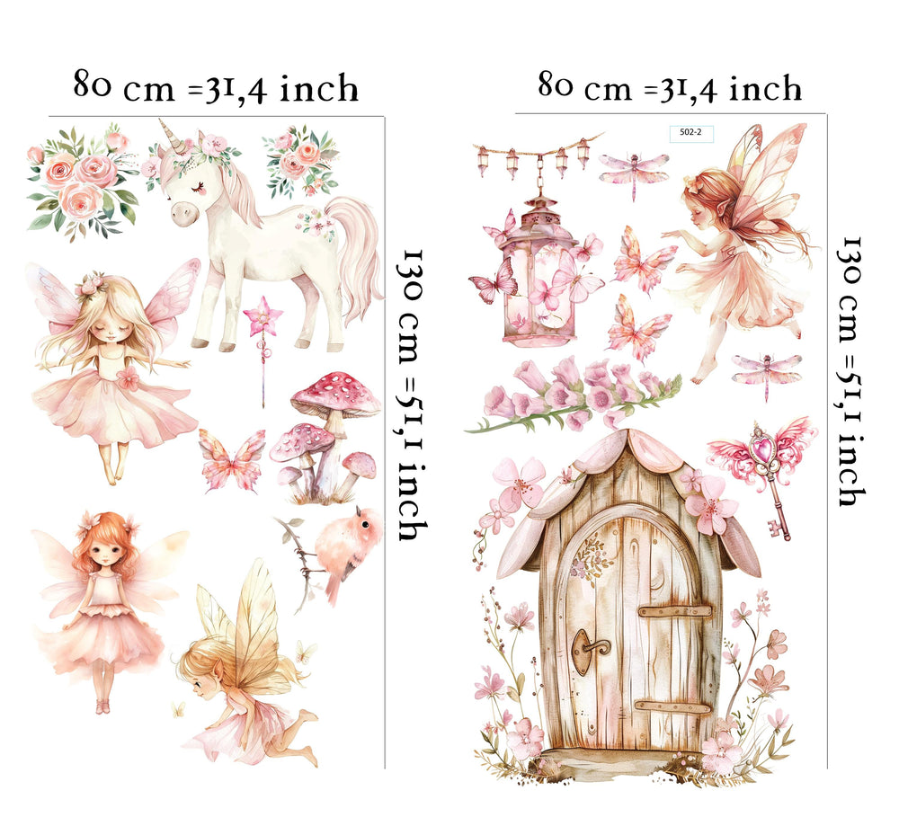 fairy wall decals, fairy stickers, girls room decor, fairy decor, girls room wall decals, nursery wall decor,