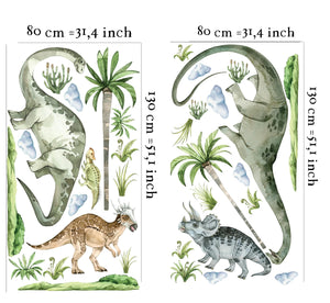 Brontosaurus and Stygimoloch dinosaur walldecal collection