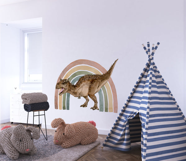 Karnotaurus and the rainbow - 2 sizes of walldecals available