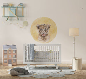 Lion cub - door wallsticker