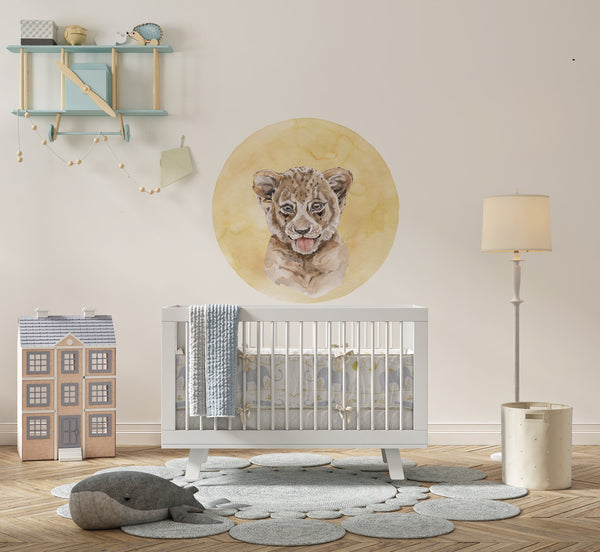 Lion cub - door wallsticker