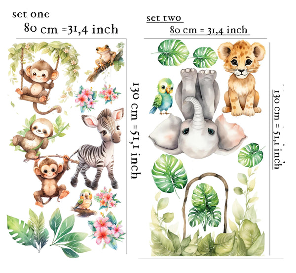 Sweet African Animals - monkeys, elephant and zebra