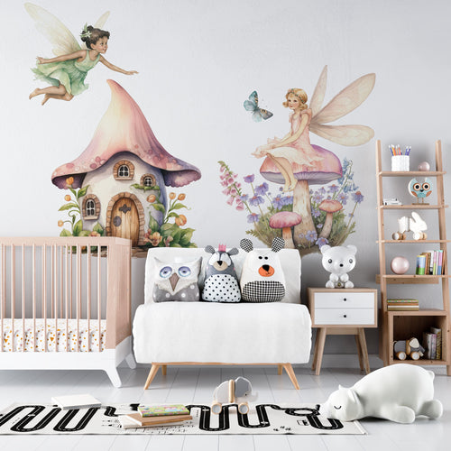 Fairy Themed Wall Decals Removable Stickers for Kids