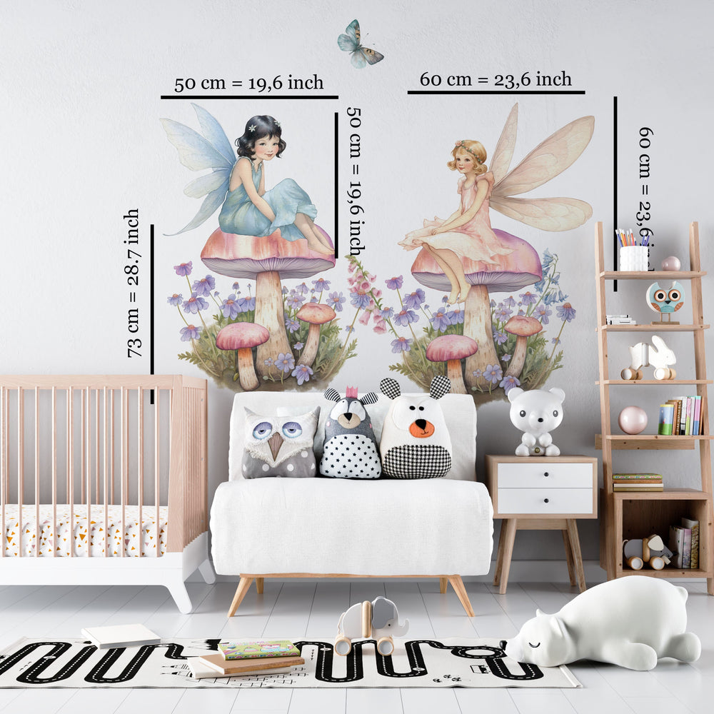 nursery wall art, nursery mural decals, pastel nursery wall stickers, whimsical nursery decor, enchanted wall stickers, enchanted wall decals, magical bedroom decals, kids bedroom wall art, toddler room wall stickers, girls bedroom stickers, girly wall decals, princess fairy decals, little girls wall decor, girly nursery wallpaper, pink fairy wall decals, pink wall stickers, castle wall decal, fantasy fairy room decor, enchanted castle wall sticker, princess bedroom wall art, girly fairy decals, butterfly w