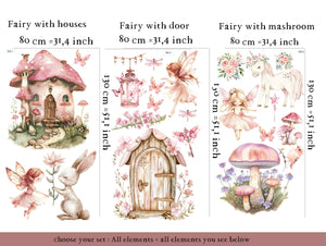 Magical Fairy Wall Stickers Peel and Stick Nursery Decor