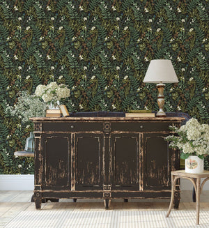 Botanical fern leaves wallpaper by Igibee