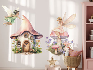 fairy mural wall decals, girls fantasy wall art, whimsical princess stickers, fairytale wall decals, girly bedroom decor stickers, girls nursery decals, enchanted nursery art, fantasy princess room decor, wall decals kids bedroom, wall stickers girls nursery, girly room mural decals, dreamy fairy mural, princess castle stickers, kids fairy decor, whimsical girls bedroom, fairytale princess nursery,