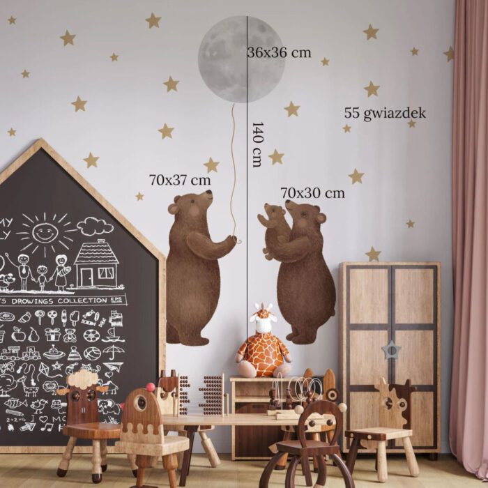 I'd give you the moon bear family wall decal set by Igibee
