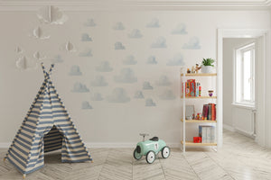 Nature clouds sky elements wall stickers - beautiful cloud designs for kids bedroom decor by Igibee