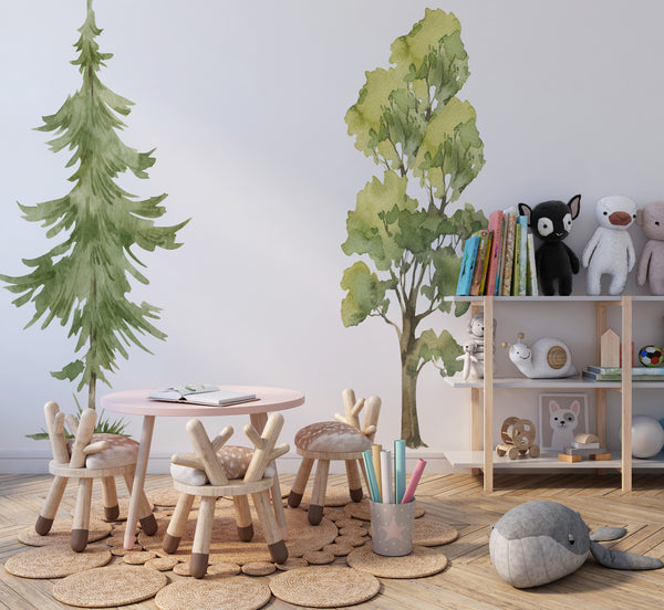 Elements of nature tree wall stickers - 180cm height removable decals for kids room by Igibee