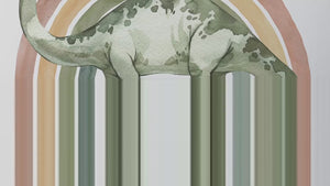 Diplodocus and rainbow walldecals