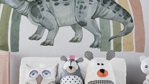 Triceratops and Rainbow walldecals