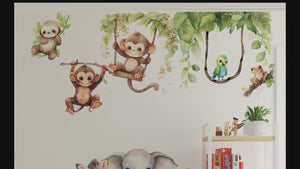 Sweet African Animals - monkeys, elephant and zebra