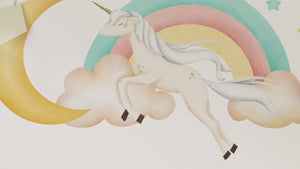 Wandtattoo Einhorn &amp; Regenbogen fürs Babyzimmer