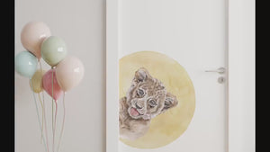 Lion cub - door wallsticker