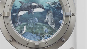A window to underwater world - ocean animals walldecal