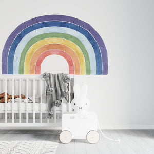 Rainbow sticker wall decals - colorful peel and stick design for kids room by Igibee