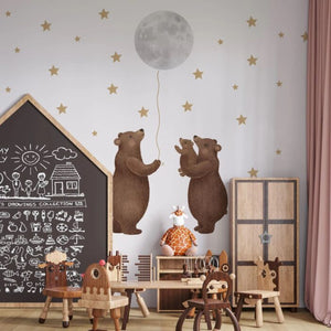 Bear family nursery wall sticker detail by Igibee