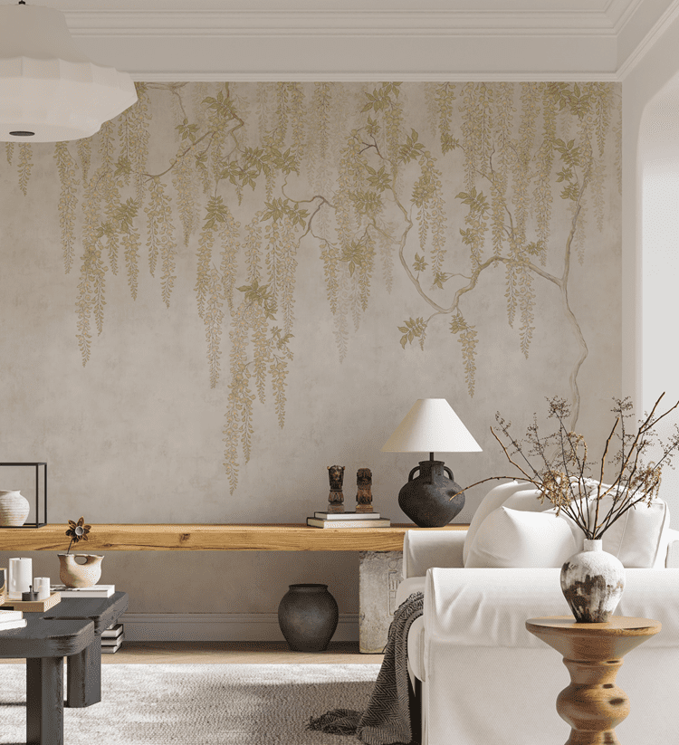 Mediterranean wisteria wallpaper by Igibee