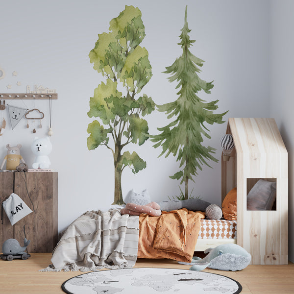Tree wall stickers 180cm height - elements of nature collection peel and stick by Igibee
