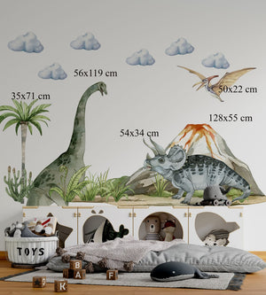 Dino Delight Wall Stickers - big set with dinosaurs