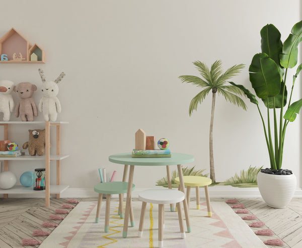 Tropical palm tree wall decals - nature elements collection peel and stick for kids room by Igibee