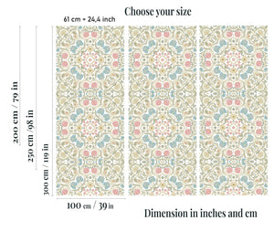 Vintage floral wallpaper with classic blooms design - elegant botanical pattern for nursery decor by Igibee