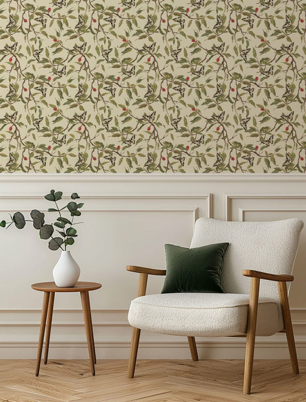 Vintage butterfly wallpaper detail by Igibee