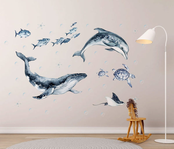 Ocean Animals wall stickers detail