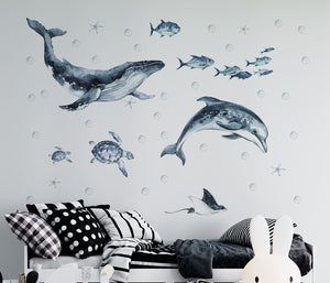 Ocean Animals wall stickers room view