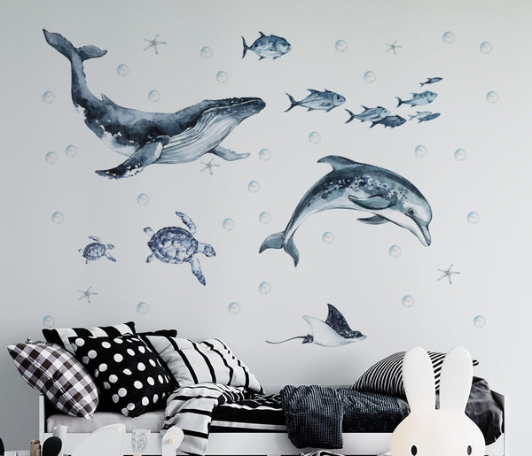 Ocean Animals wall stickers room view